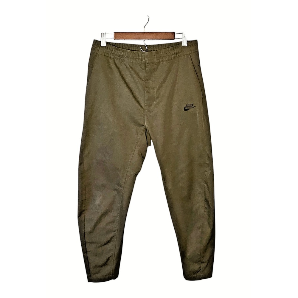 Nike Jogger Pants Mens M Olive Green Bonded Woven Tech Utility